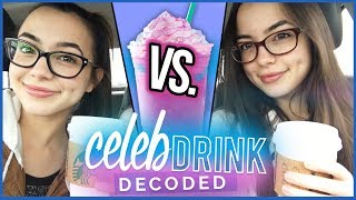 TASTING THE MERRELL TWINS STARBUCKS DRINKS  Celebrity Drinks Decoded [upl. by Bendite636]