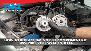 How to Replace Timing Belt Component Kit 19992005 Volkswagen Jetta [upl. by Yran]