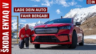 Alpenpass mit Elektroauto  Wie viel Energie hole ich zurück Der Skoda ENYAQ auf dem Lukmanierpass [upl. by Molahs]