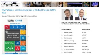 IOMP Webinar on IDMP 2022 Medical Physics for Sustainable Healthcare [upl. by Netniuq]