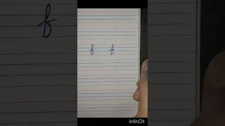 How to write f in cursive handwritingsmall letters flowercase letters f [upl. by Omik495]