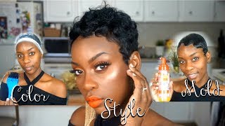 Color Moldamp Style Styling my pixie cut SHORT HAIR TUTORIAL [upl. by Pooh408]