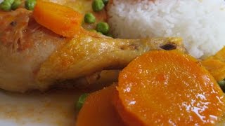 RECETA Estofado de pollo sano rico fácil comida peruana [upl. by Achorn]