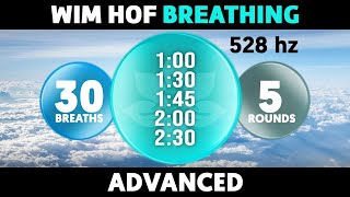 Advanced Wim Hof Guided Breathing  5 Rounds  30 Breaths  528hz SatoriFlow WimHofBreathing [upl. by Carmencita]