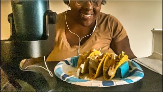 ASMR Homemade tacos Mukbang No talking eating sounds  Virgoqueenasmr [upl. by Adlemi619]