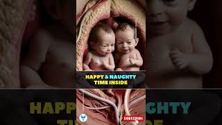 Twins Having Fun Inside the Womb  Adorable Baby Playtime Pregnancy Twins shortsviral [upl. by Hebe]