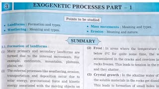 Class 9th Geography Chapter 3 Exogenetic Processes part  1 Navneet Digest Solutions MH Board [upl. by Norrv496]