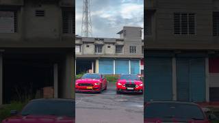 Red duo mustang gt together with others car 😍❤️‍🩹  ford mustanggt bmw volkswagen trendingcar [upl. by Naenaj540]