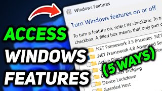 How to Open Windows Features in Windows 11  5 Quick Ways [upl. by Ainirtak]