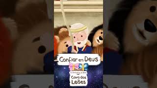 CONFIAR EM DEUS DANIEL NA COVA DOS LEÕES · DESENHO BÍBLICO INFANTIL KIDS · HISTÓRIA BÍBLICA shorts [upl. by Camfort132]