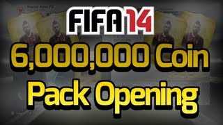 FIFA 14  Ultimate Team 6000000 Coin Pack Opening [upl. by Adnilram972]