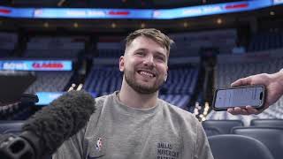 Dallas Mavericks Luka Doncic Interview at Shootaround Before Game 1 vs Thunder [upl. by Udale]