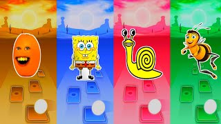 Annoying Orange🆚SpongeBob SquarePants🆚Slow Seline🆚Bee💦Who is best [upl. by Gnehp]