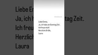 A11 Niveau brief schreiben writing deutsch german short lernen lesen letterwriting [upl. by Ysnat]