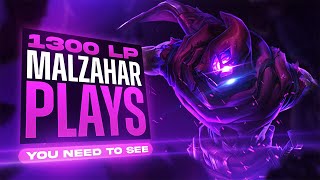 1300LP Malzahar How This Challenger Dominates Mid Lane [upl. by Anelej]