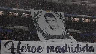 Precioso homenaje del Santiago Bernabéu para despedir a la leyenda blanca Amancio Amaro [upl. by Horten]