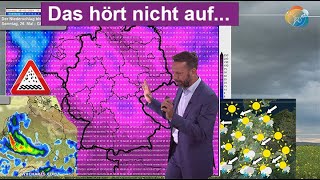 Das hört nicht auf Nach viel Regen gewittrig bis Sommeranfang Wettervorhersage 1726052024 [upl. by Neibaf539]