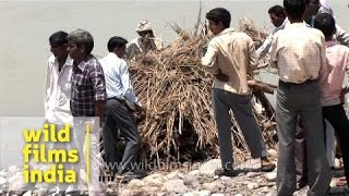 A traditional Hindu funeral pyre [upl. by Noryak834]