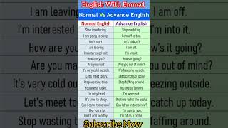 Basic English vs Advanced English  shorts english spokenenglish vocabulary [upl. by Saalocin999]