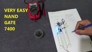 NAND Gate implementation on breadboard  Electronics [upl. by Enihpad]