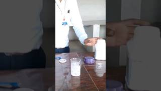 Sodium bicarbonate NaHCO3baking soda reacts with hydrochloric acid HCl [upl. by Noremak]