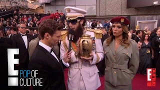 Sacha Baron Cohen Spills Ashes on Ryan Seacrest  2012 Oscars  E [upl. by Questa76]