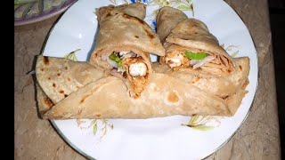 Zinger paratha roll😋😋 by fabihas kitchen [upl. by Harpp]