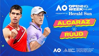 LIVE  Carlos Alcaraz v Casper Ruud  Opening Week  Australian Open 2024 [upl. by Danette]