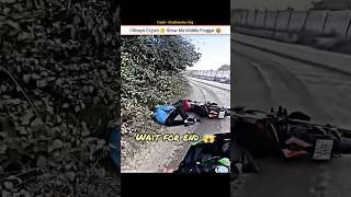 CHAPRI CRSH 😱 SHOW ME MIDDLE FINGER 🤬motovlog rider trending viralshorts ytshorts bike [upl. by Yule]