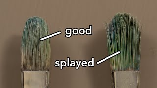 easy way to take care of oil paintbrushes [upl. by Kerwin643]