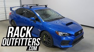 Subaru WRX STi with Yakima SkyLine Corebar Roof Rack Crossbars [upl. by Vincents]