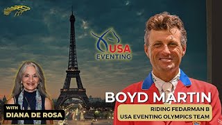 Boyd Martin Riding Fedarman B Usa Eventing Olympics Team Interview With Diana De Rosa [upl. by Adnilak]