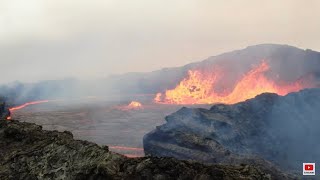 Iceland Geldingadalir Volcano Today August 28 drone video [upl. by Adleremse]