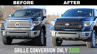 Toyota Tundra Grille Conversion 2014  MUCH BETTER [upl. by Anala288]