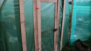 How to Build A POLYTUNNEL DOOR Fitting a Door to a Poly tunnel Allotment Gardening UK [upl. by Ferriter]