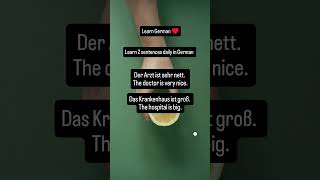 Learn 2 German Sentences daily A1exam shorts practice germaneveryday germany trending [upl. by Akilaz]