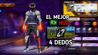 EL MEJOR CUSTOM HUD A 4 DEDOS PARA FREE FIRE 🔥 HANDCAM PASO A PASO 🇧🇷💚 [upl. by Uriisa]