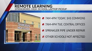 Springboro High School going temporarily remote after broken sprinkler pipe [upl. by Yatnod302]