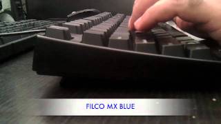 Filco MX Brown vs MX Blue Sound Comparison [upl. by Ednutey730]