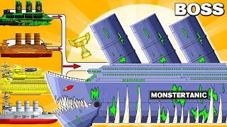 MEGA BOSS MONSTERTANIC vs MEGA TANK  Cartoons about tankNina tank cartoon [upl. by Teriann190]