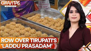 Tirupati Laddu Row Andhra CM Naidu claims animal fat found in Tirupati prasad  Gravitas [upl. by Aylmar]