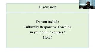 Culturally Responsive Teaching with Pedagogy and Andragogy in the Online Environment [upl. by Perce88]