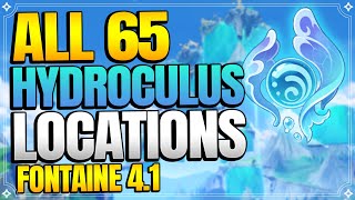 All 65 Hydroculus Locations in Fontaine 41  In Depth Follow Along Route 【Genshin Impact】 [upl. by Donahue]