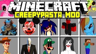 Minecraft CREEPYPASTA MOD  JEFF THE KILLER SLENDERMAN SONICEXE amp MORE  Modded MiniGame [upl. by Iadahs523]