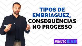 TIPOS DE EMBRIAGUEZ E A CONSEQUÊNCIA NO PROCESSO [upl. by Elylrac680]