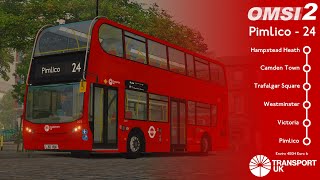 OMSI 2  Pimlico  24 to Pimlico on the Enviro 400 Hybrid [upl. by Notgnimer103]