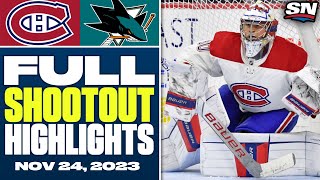 Montreal Canadiens at San Jose Sharks  FULL Shootout Highlights  November 24 2023 [upl. by Irv929]