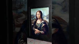 I was bored  how I painted the Mona Lisa with my feet artist portrait funnyart paintings [upl. by Clayborne]