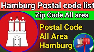 Hamburg Germany Postal code list [upl. by Siryt262]