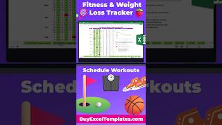 Fitness amp Weight Loss Tracker Spreadsheet weightloss fitness workout [upl. by Ayotas]